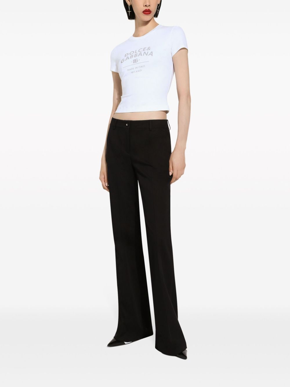 Dolce & Gabbana logo-print cotton-blend T-shirt - Image 4