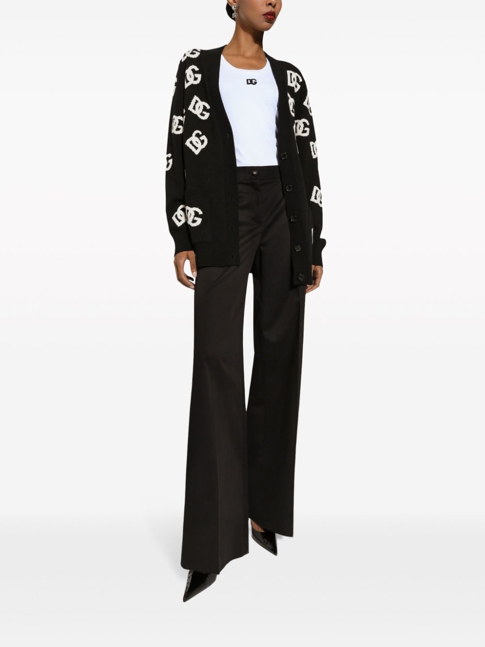 Dolce & Gabbana logo-embroidered cotton-blend T-shirt - Image 2