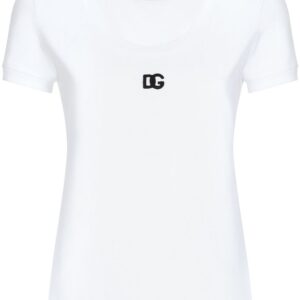 Dolce & Gabbana logo-embroidered cotton-blend T-shirt