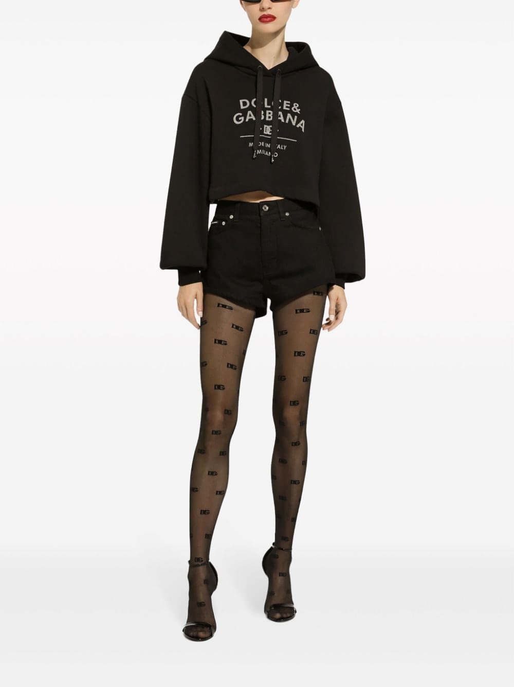 Dolce & Gabbana logo-print cotton-blend hoodie - Image 3