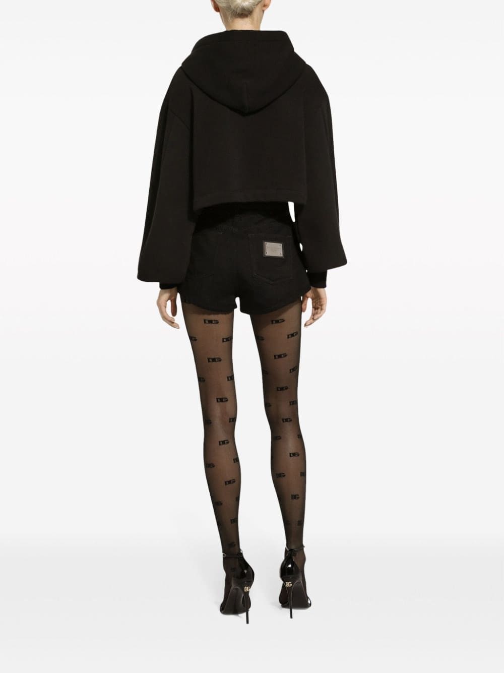 Dolce & Gabbana logo-print cotton-blend hoodie - Image 4