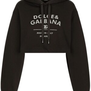 Dolce & Gabbana logo-print cotton-blend hoodie