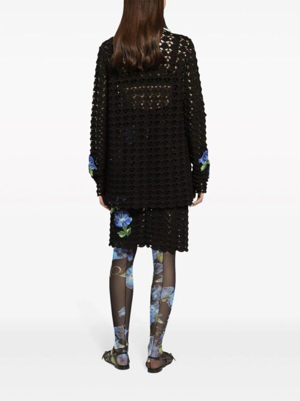 Dolce & Gabbana  Campanula floral-pattern crochet skirt - Image 4