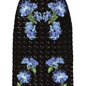 Dolce & Gabbana  Campanula floral-pattern crochet skirt