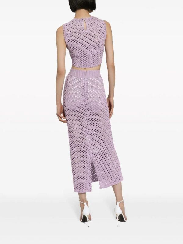 Dolce & Gabbana  crochet-knit high-waist skirt - Image 4