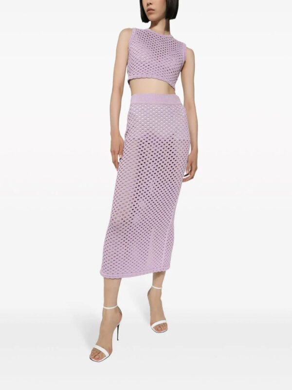 Dolce & Gabbana  crochet-knit high-waist skirt - Image 2