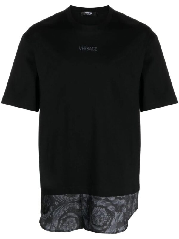 Versace  Barocco-print cotton T-shirt