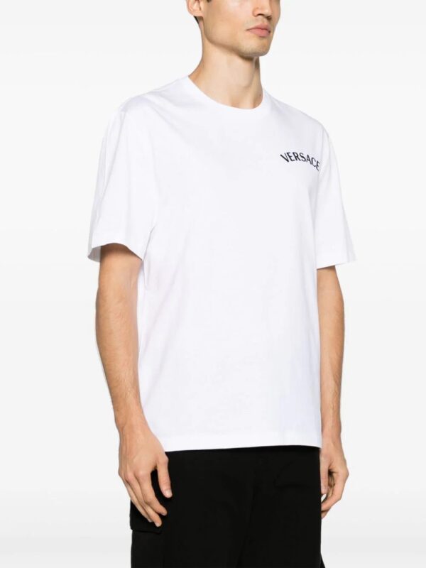 Versace  Milano Stamp embroidered cotton T-shirt - Image 3