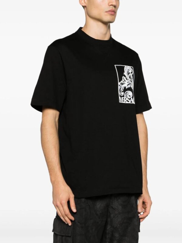Versace  Palmette-print cotton T-shirt - Image 4