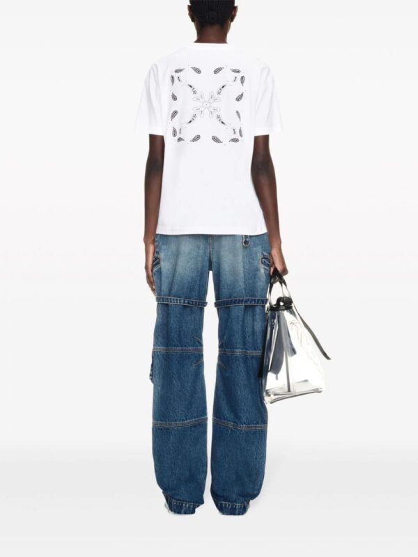 Off-White  Arrow-embroidered cotton T-shirt - Image 4