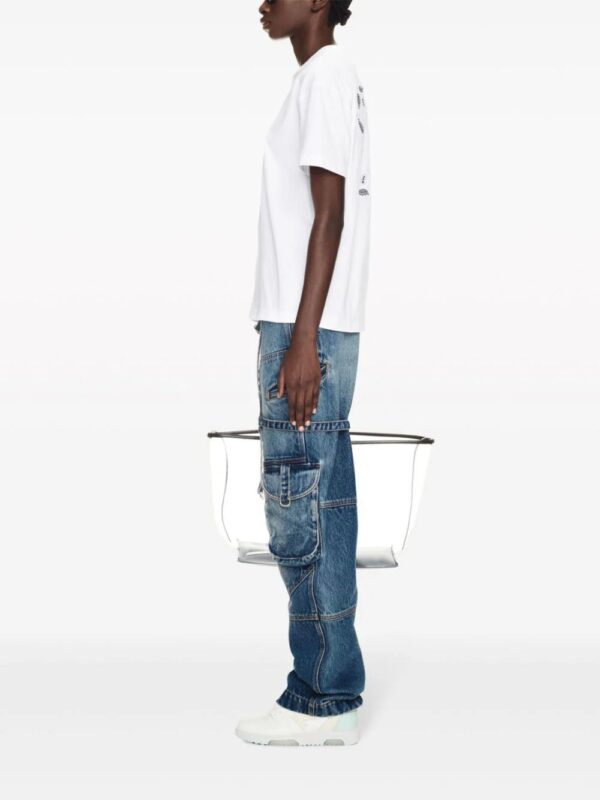 Off-White  Arrow-embroidered cotton T-shirt - Image 3