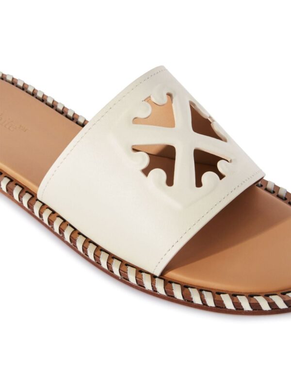 Off-White Twist Arrow-embossed leather slides - Image 5
