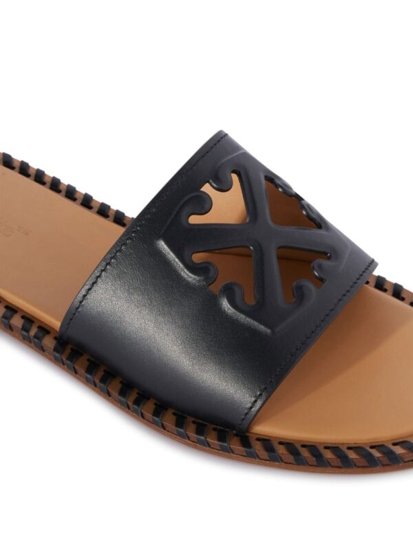 Off-White Twist Arrow-embossed leather slides - Image 5