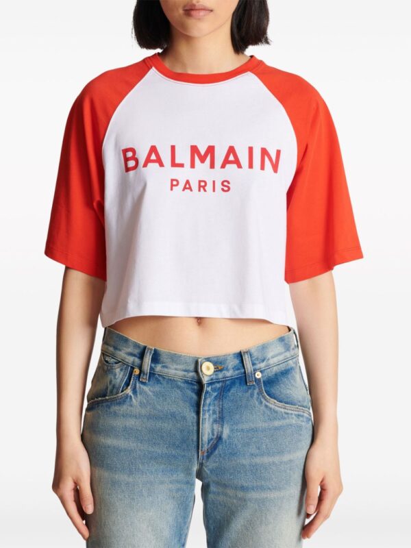 Balmain logo-print cotton T-shirt - Image 5