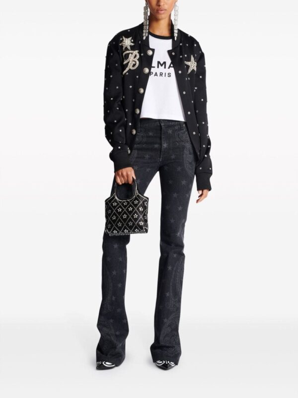 Balmain logo-print cropped cotton T-shirt - Image 2