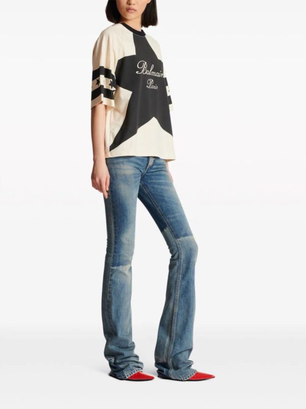Balmain  Stars logo-print cotton T-shirt - Image 3