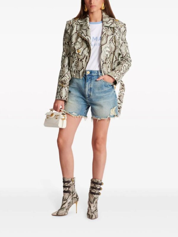Balmain  3-Button logo-print cotton top - Image 2