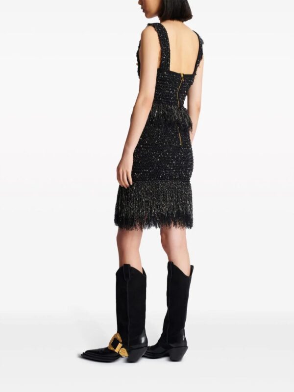 Balmain  6-Button fringed tweed skirt - Image 4