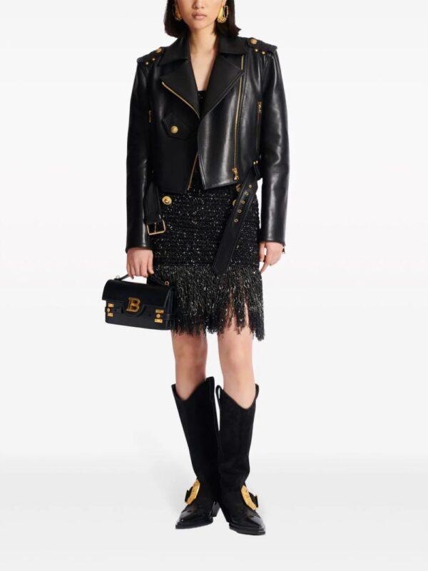 Balmain  6-Button fringed tweed skirt - Image 2