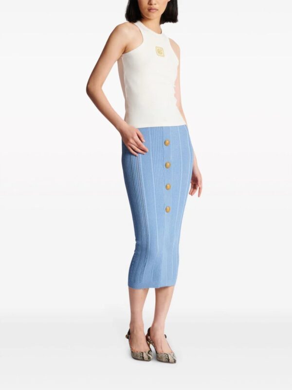Balmain  logo-embroidered tank top - Image 3