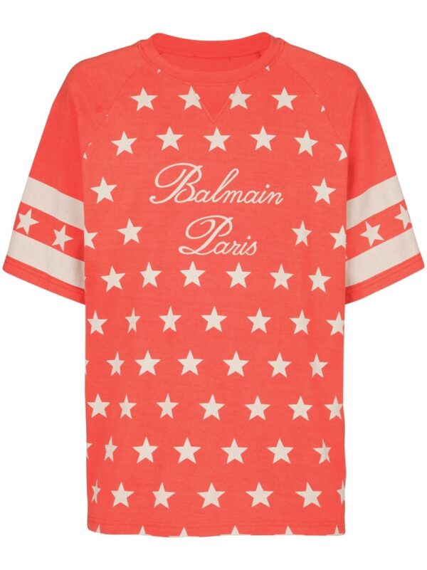 Balmain  Signature Stars cotton T-shirt