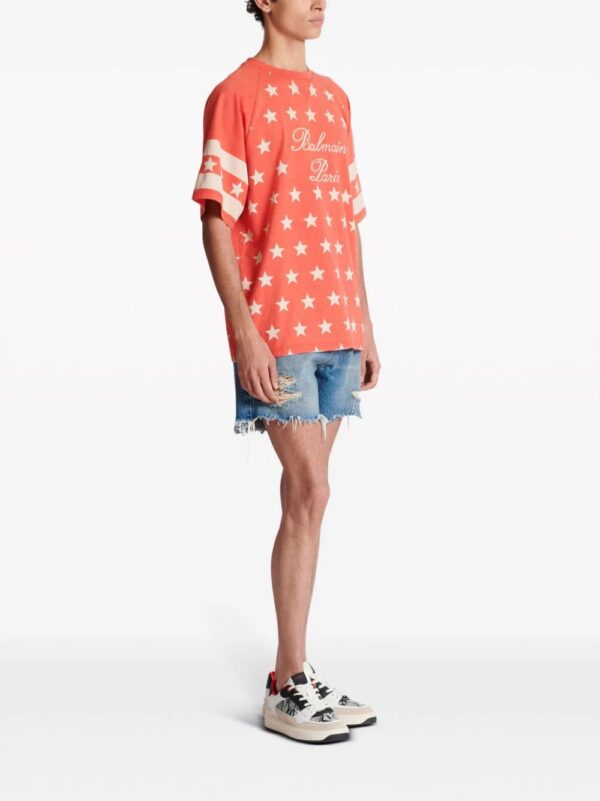 Balmain  Signature Stars cotton T-shirt - Image 3