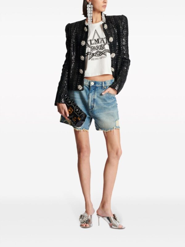 Balmain Western-print cropped tank top - Image 2