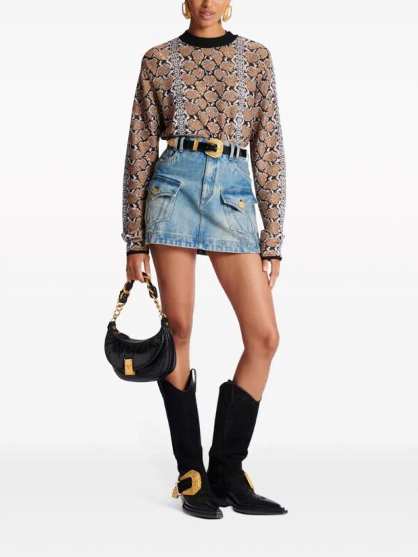 Balmain  A-line denim miniskirt - Image 2