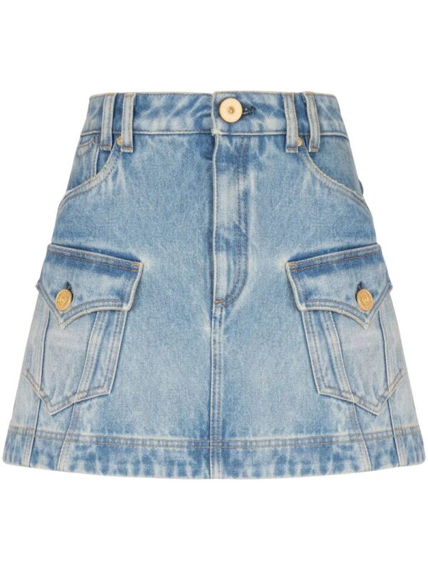 Balmain  A-line denim miniskirt