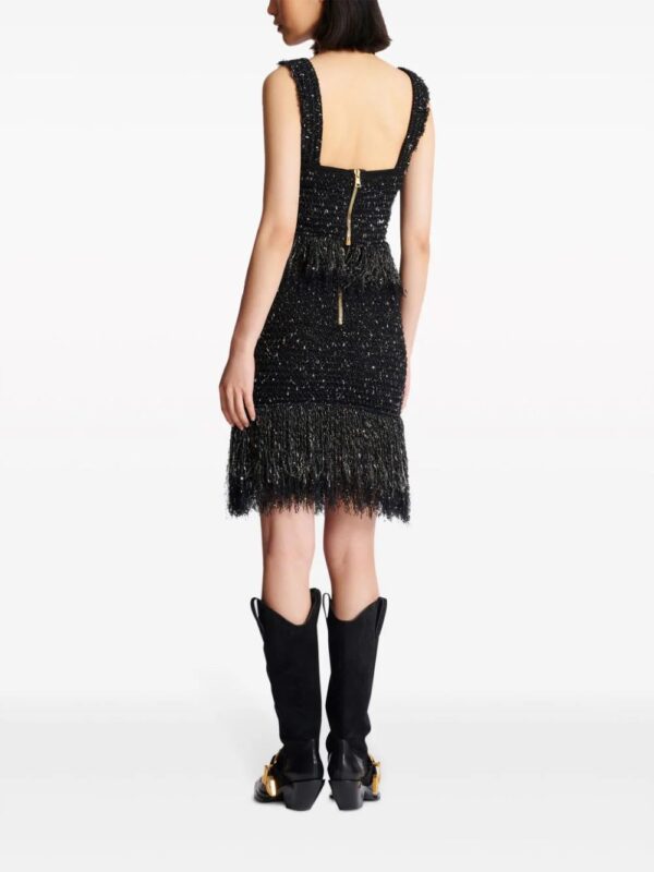 Balmain  2-Button fringe tweed top - Image 4
