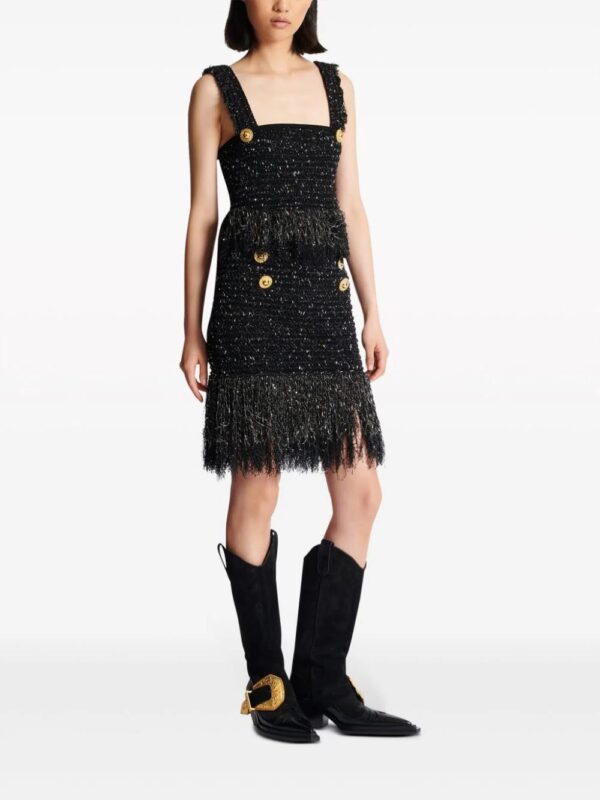 Balmain  2-Button fringe tweed top - Image 3