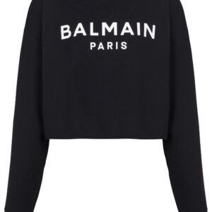 Balmain logo-print cotton sweatshirt