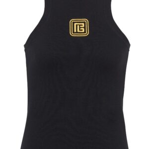 Balmain PB logo-embroidered tank top