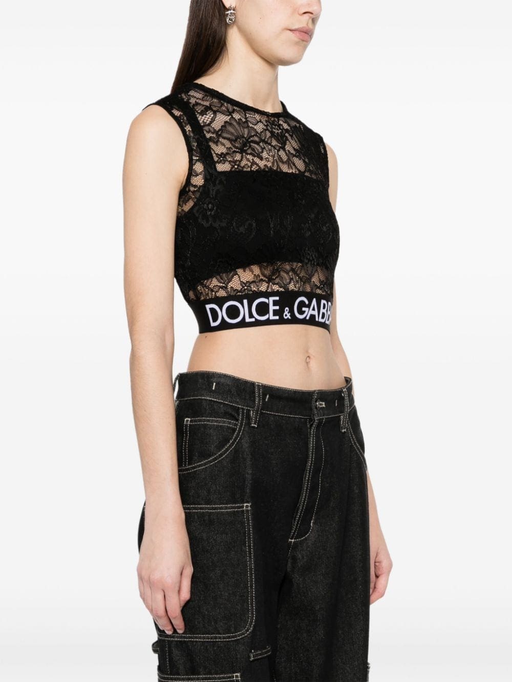 Dolce & Gabbana lace crop top - Image 3