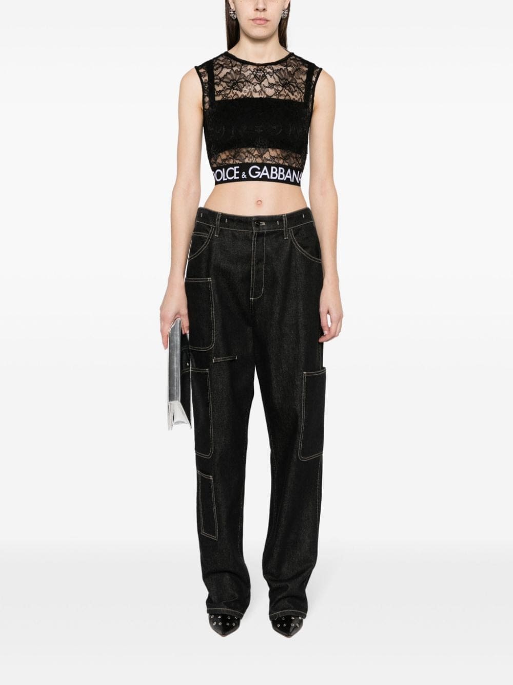 Dolce & Gabbana lace crop top - Image 2
