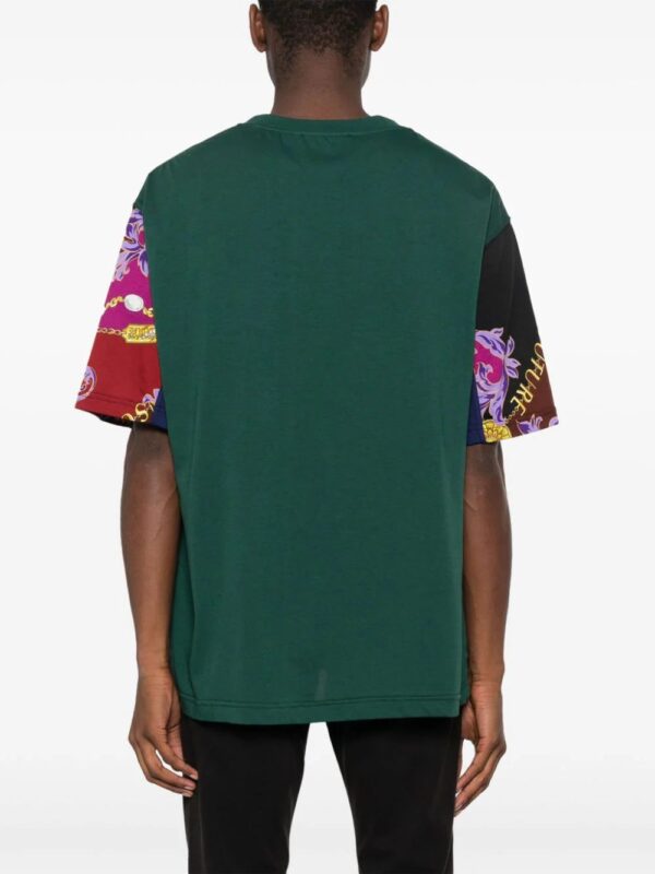 Versace Jeans Couture  chain-print cotton T-shirt - Image 4