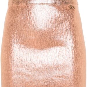 Diesel  metallic logo-appliqué mini skirt