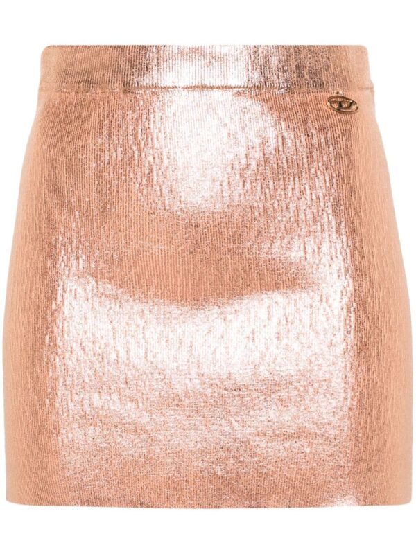 Diesel  metallic logo-appliqué mini skirt