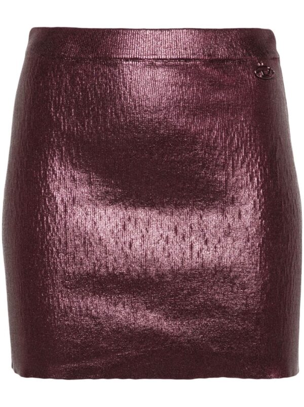 Diesel  BR-M-Onerva foiled miniskirt