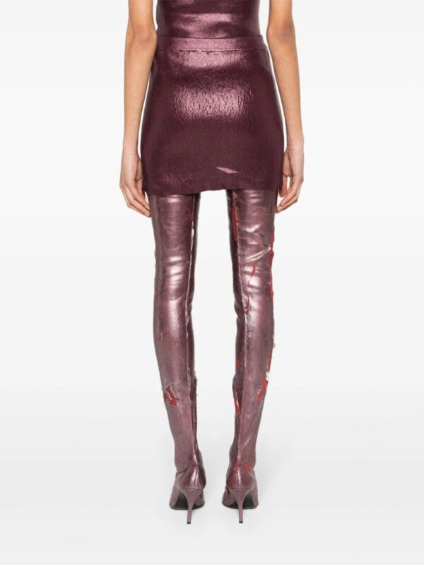 Diesel  BR-M-Onerva foiled miniskirt - Image 4