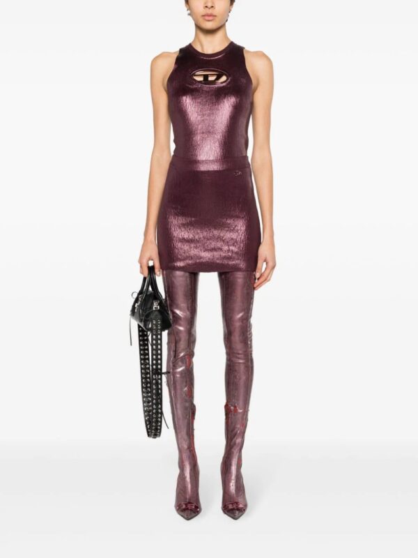 Diesel  BR-M-Onerva foiled miniskirt - Image 2