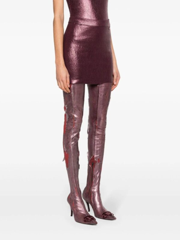 Diesel  BR-M-Onerva foiled miniskirt - Image 3