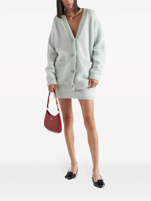 Prada  triangle-logo wool miniskirt - Image 2