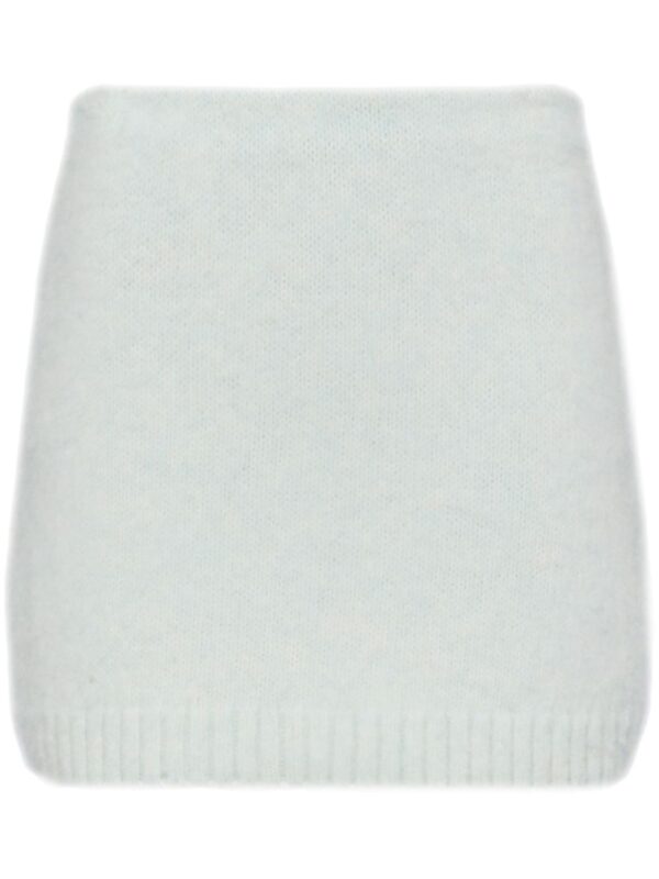 Prada  triangle-logo wool miniskirt