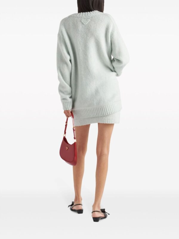 Prada  triangle-logo wool miniskirt - Image 3