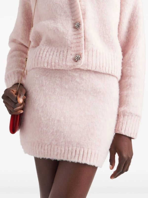 Prada  triangle-logo wool skirt - Image 4