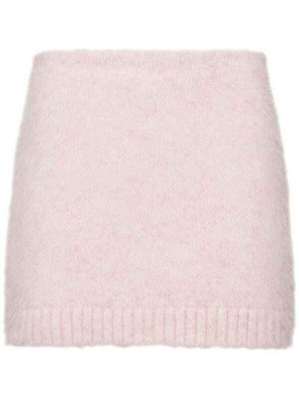 Prada  triangle-logo wool skirt