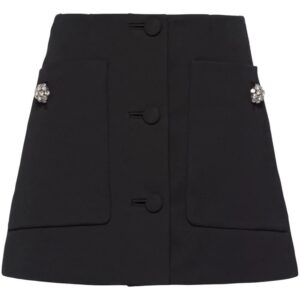 Prada  crystal-embellished wool skirt