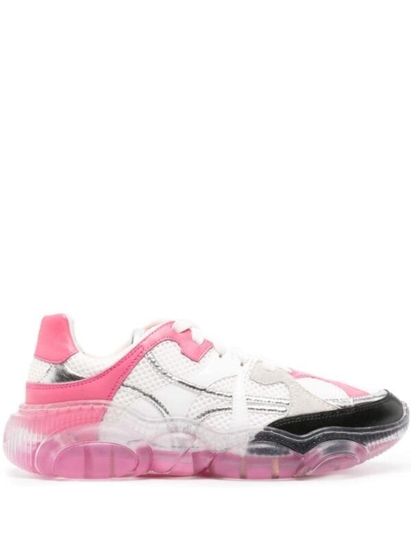 Moschino transparent-sole mesh sneakers