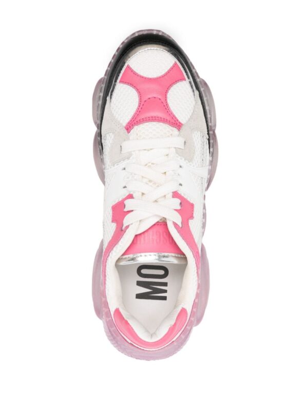 Moschino transparent-sole mesh sneakers - Image 4
